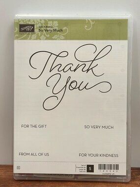 STAMPIN' UP! 143343 SO VERY MUCH CLEAR MOUNTED STAMP SET THANK YOU